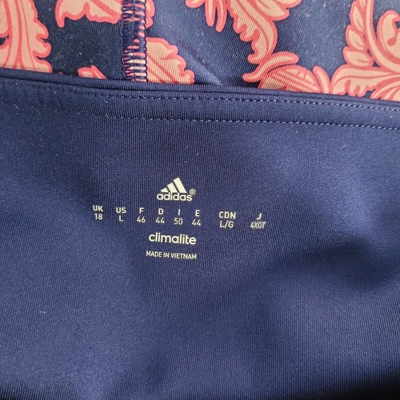 Stylish Pink and Blue Patterned Women's Leggings - Picture 9 of 10